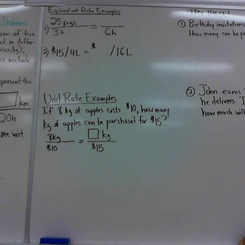 2.3 Solving Rate Problems