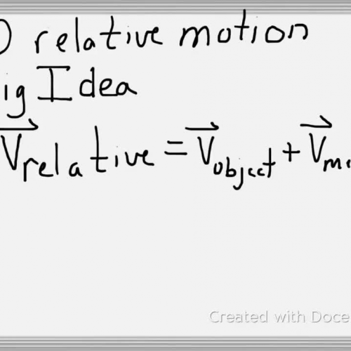 1D relative velocity problem