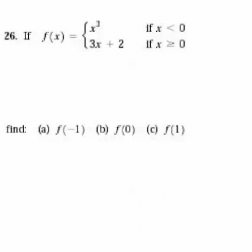 Evaluating a Piecewise Function 3.4