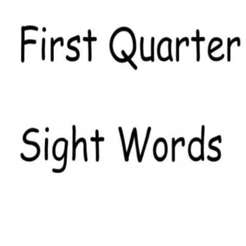 1st QTR sight words