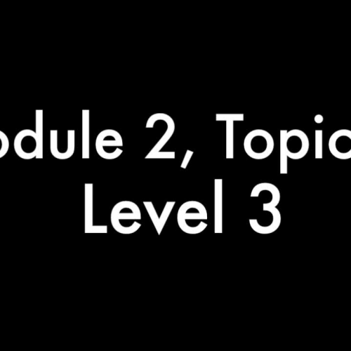 Module 2, Topic A: Level 3