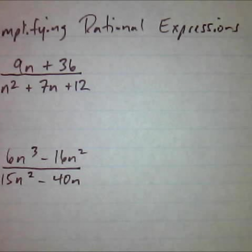 Simplifying Rational Expressions with Polynomials