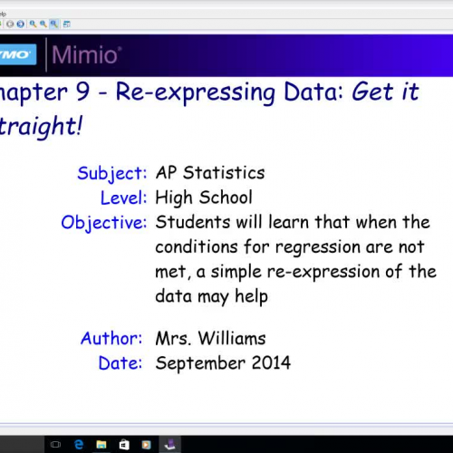 Chapter 9 - Re-expressing Data: Get It Straight! - Part 1