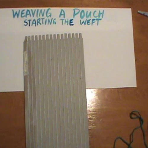 pouch weaving: starting the weft