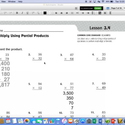 3.4 Multiply Using Partial Products