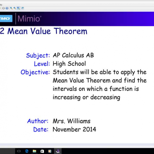 5.2 Mean Value Theorem - Part 1