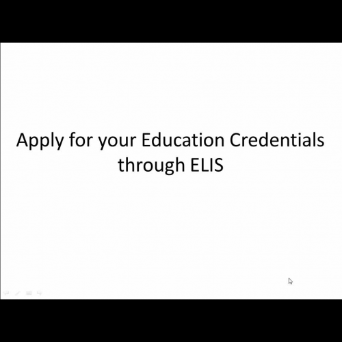 Applying  and Registering for Licensure (ELIS)