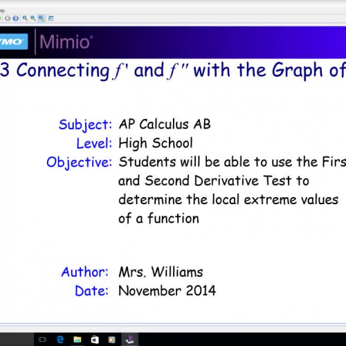 5.3 Connecting f' and f'' with the Graph of f