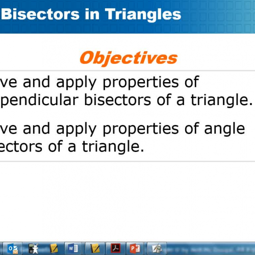 5.2 Bisectors of a Triangle