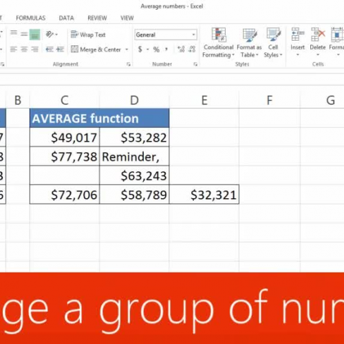 Average a group of numbers