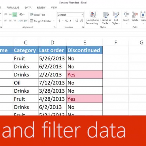 Sort and filter data