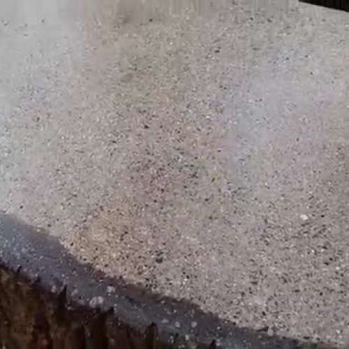 Tree Bark concrete firepit stamp mold 