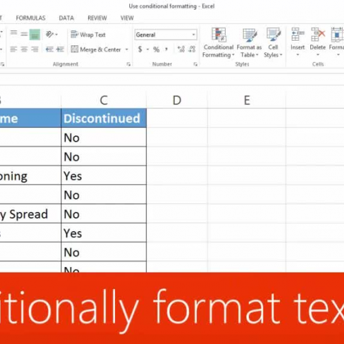 Conditionally format text