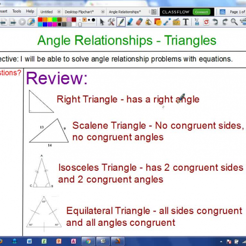 Angle Relationships Triangles