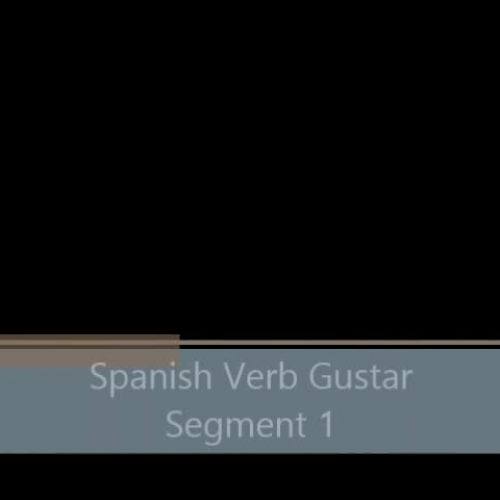 Spanish Verb Gustar - Segment 1