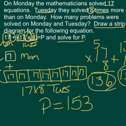 Strip Diagram- Draw and Solve