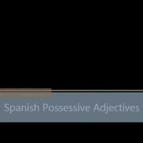 Spanish Possessive Adjectives