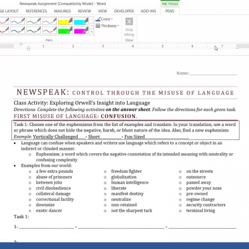 Newspeak Manipulations