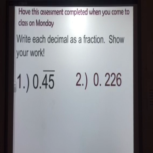 Lesson 6.2 Part 1 Terminating and Repeating Decimals