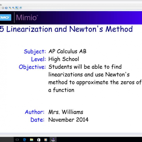 5.5 Linearization and Newton's Method