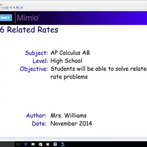 5.6 Related Rates