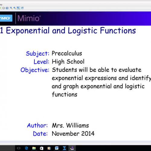 3.1 Exponential and Logistic Functions