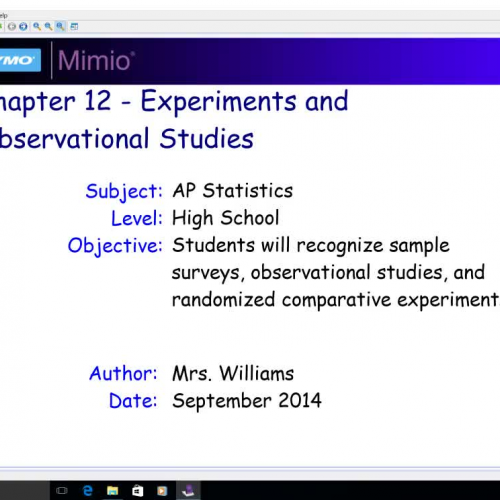 Chapter 12 - Experiments and Observational Studies