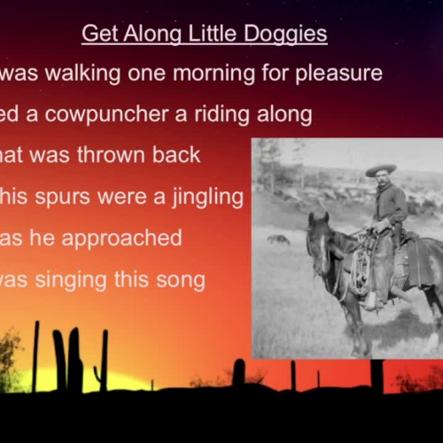 Get Along Little Doggies sing-along