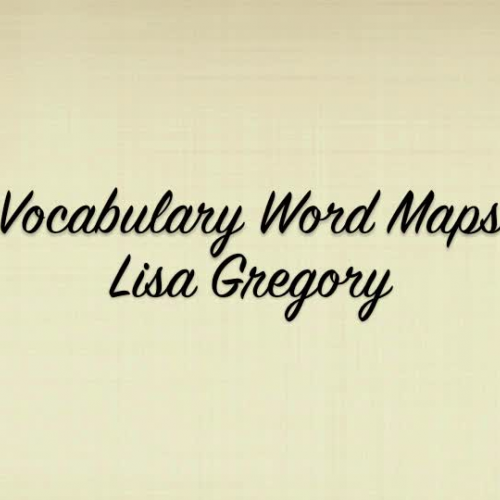 Vocabulary Word Maps