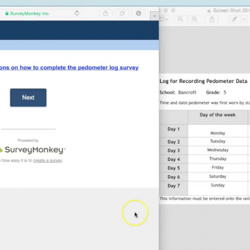 Pedometer Survey Tutorial