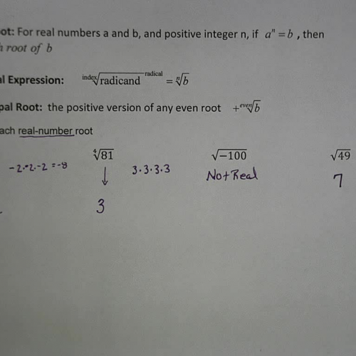 L23 E1 Simplify nth root expressions