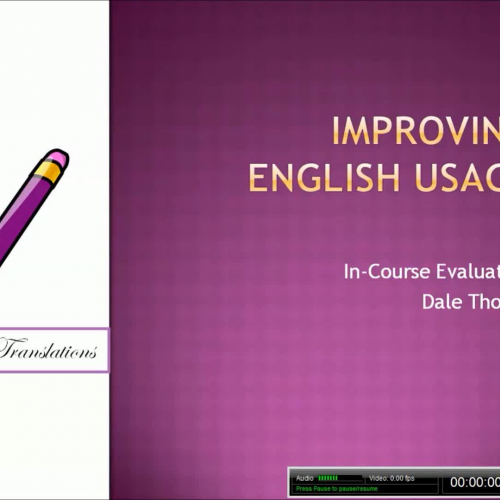 Evaluation of a Module on Improving English Usage