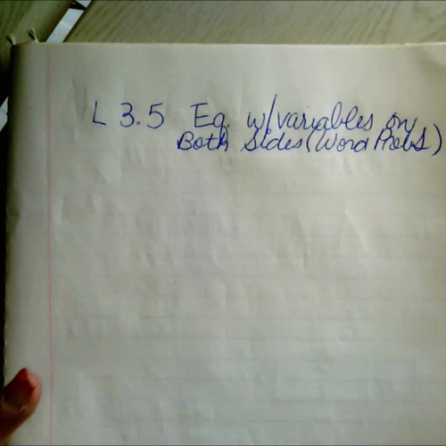 Algebra 1 L 3.5 Word Problems 1 of 2