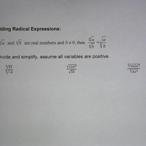 L24 E3 Divide and Simplify nth Root Expression