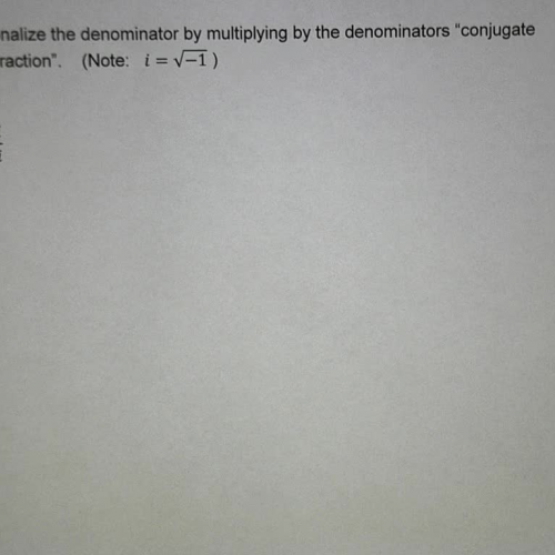 L25 E6 Rationalization of Complex Denominator