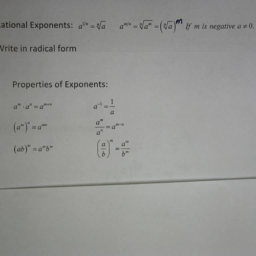 L26 E1 Simplifying Rational Exponents