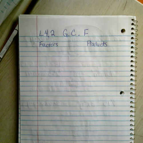 Pre Algebra L 4.2 GCF