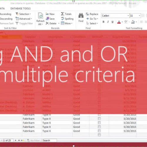 Using AND and OR with multiple criteria