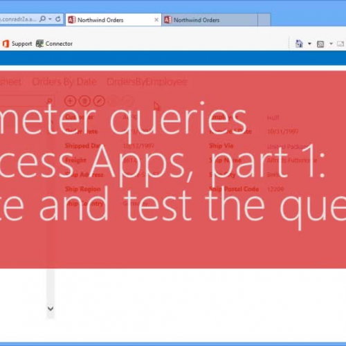 Parameter queries in Access Apps, part 1: Create and test the query