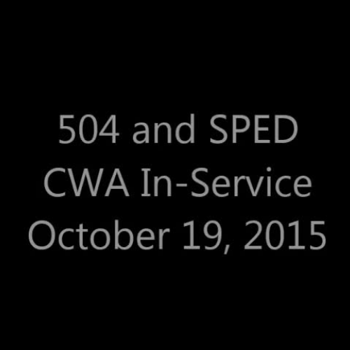 Final 504 and SPED