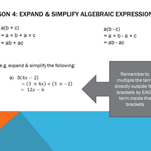 Year 9 Mathematics - Expanding Algebraic Expressions