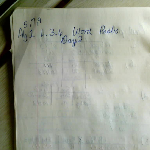 Algebra 1 L 3.6 Day Two