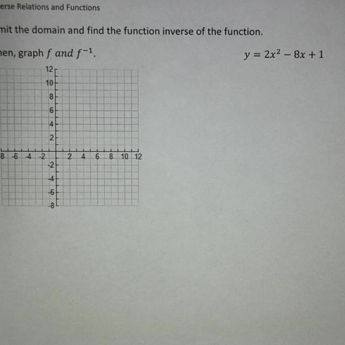L29 E5 Find Inverse Function of a Quadratic