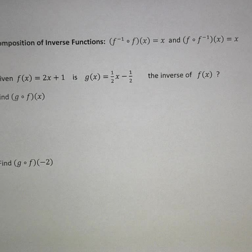 L29 E6 Composite of a Function and the Inverse