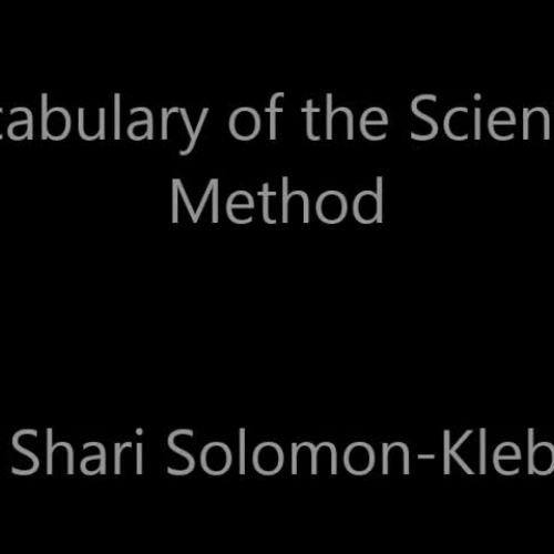 Vocabulary of the Scientific Method in ASL (Solomon-Klebba)