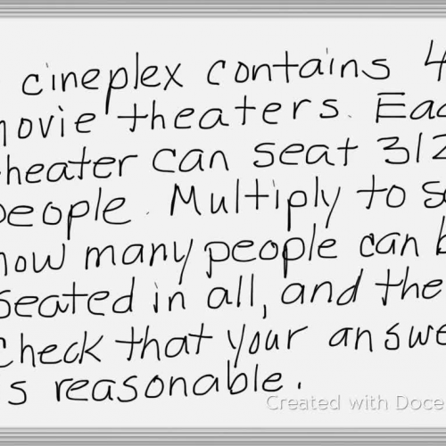 Multiplying by a 1-digit Number and Check for Reasonableness