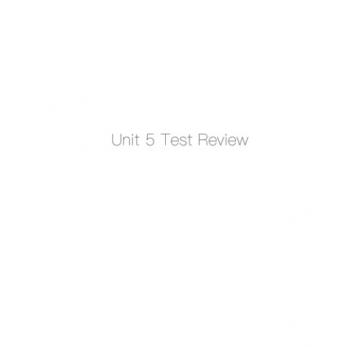 11/9 unit 5 test review