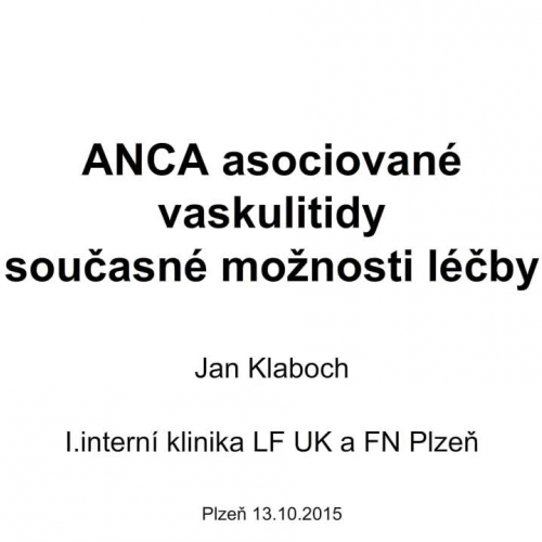 ANCA asociované vaskulitidy