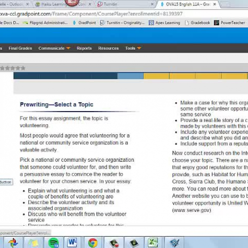 Persuasive Writing Overview ELA 11A Gradpoint