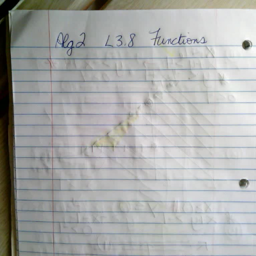 Algebra  2 L 3.8 Functions